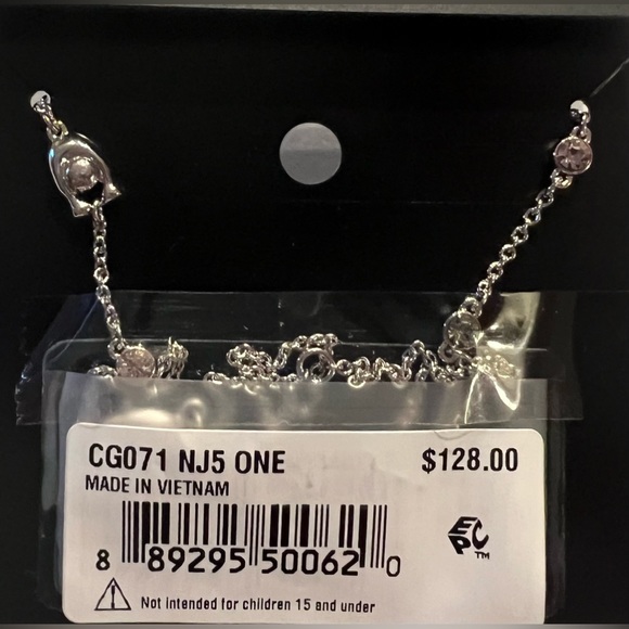 NWT Sparkling Rose Stone Necklace - Picture 2 of 4